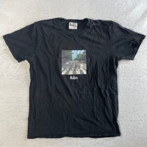 The Beatles Graphic T-Shirt Mens Large Black Abbey Road Band Tee